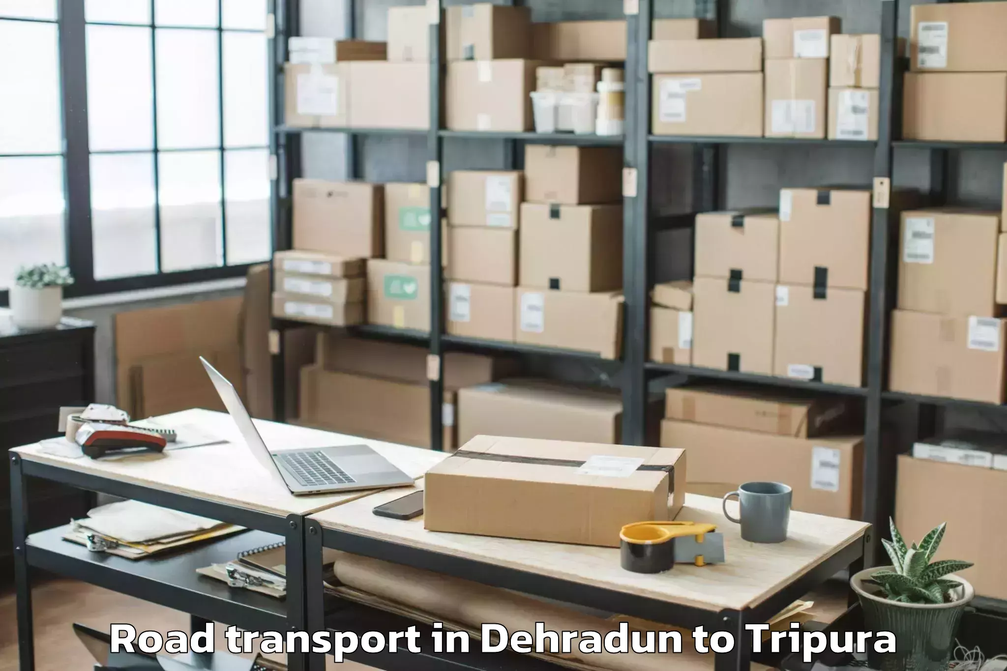 Book Your Dehradun to Teliamura Road Transport Today